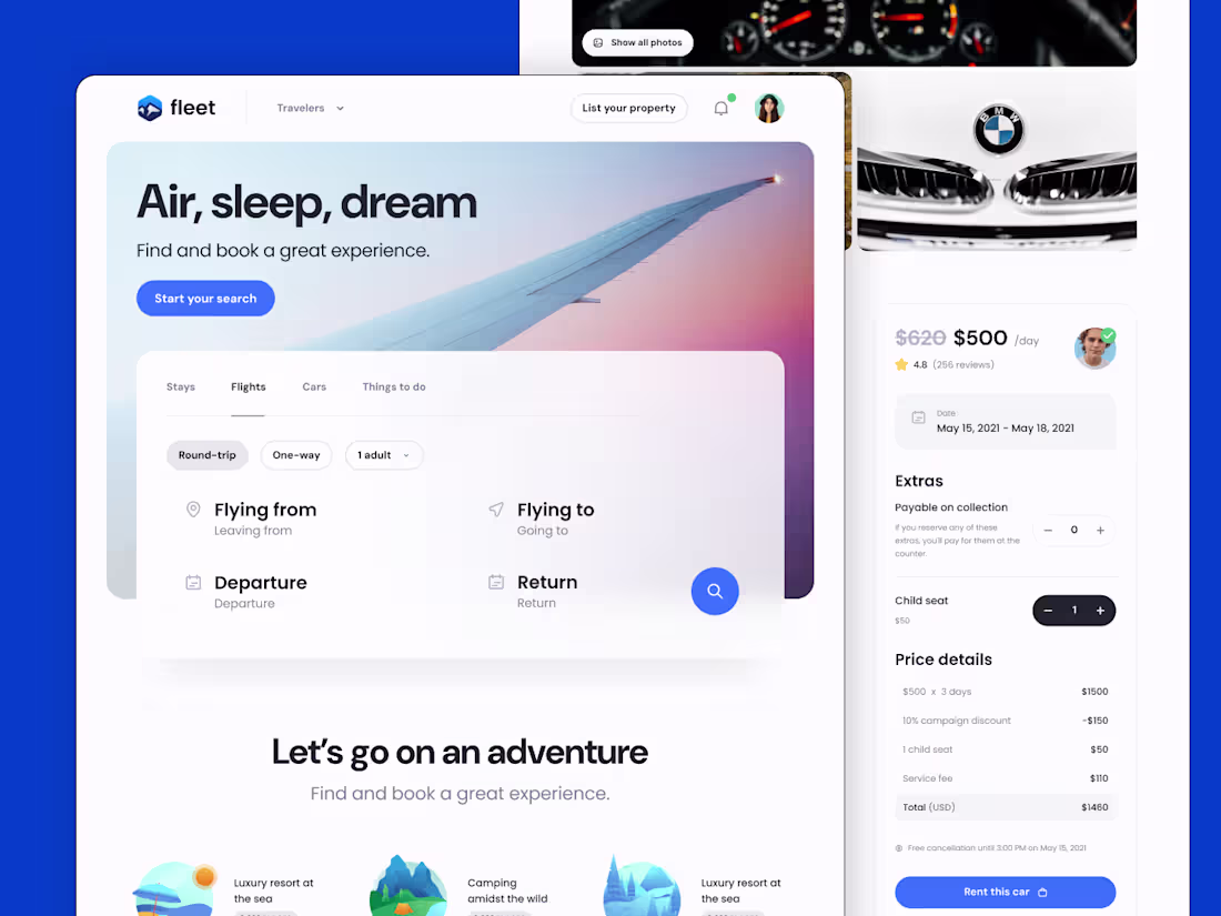 Cover image for FleeOn Travel Booking & Management System Development