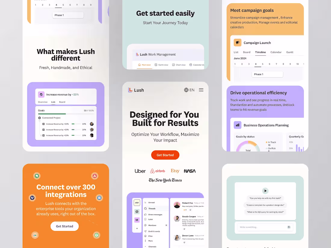 Cover image for Lush - Business Operations ⏐ Mobile Landing Page