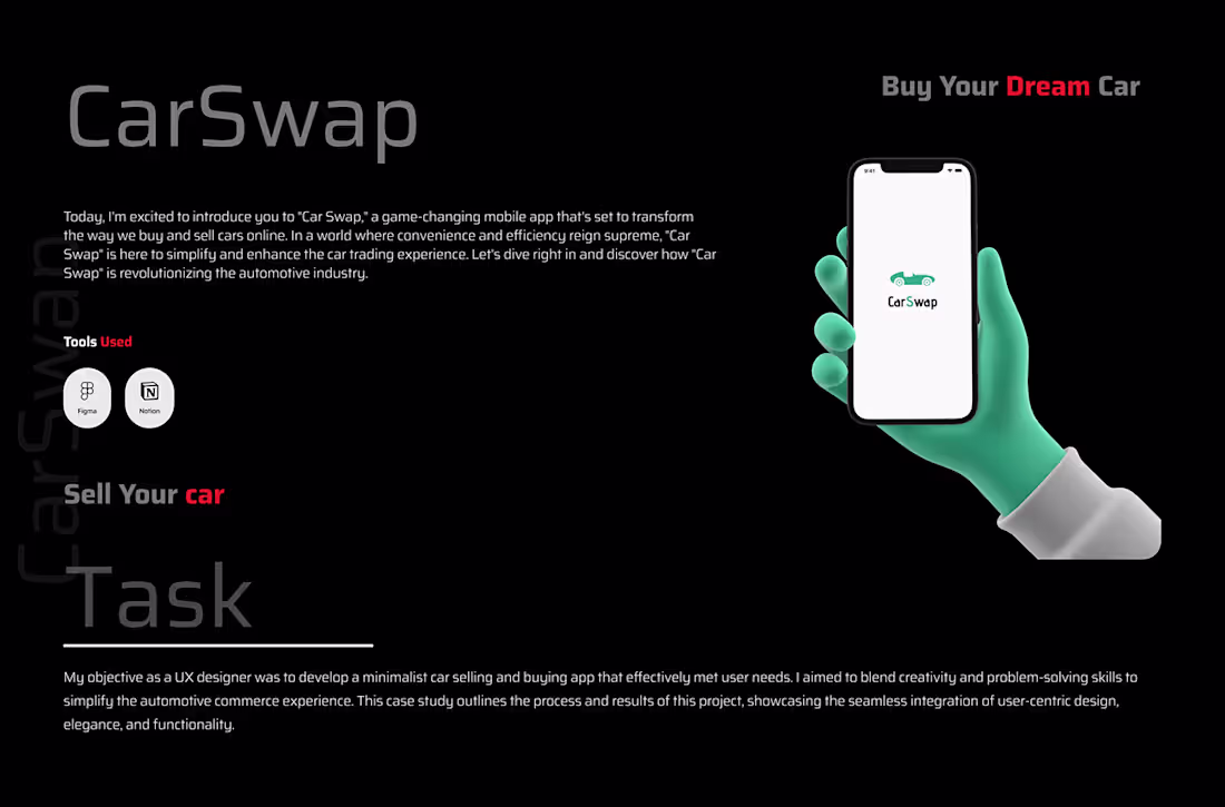 Cover image for Carswap is a Car-selling and Buying app on Behance