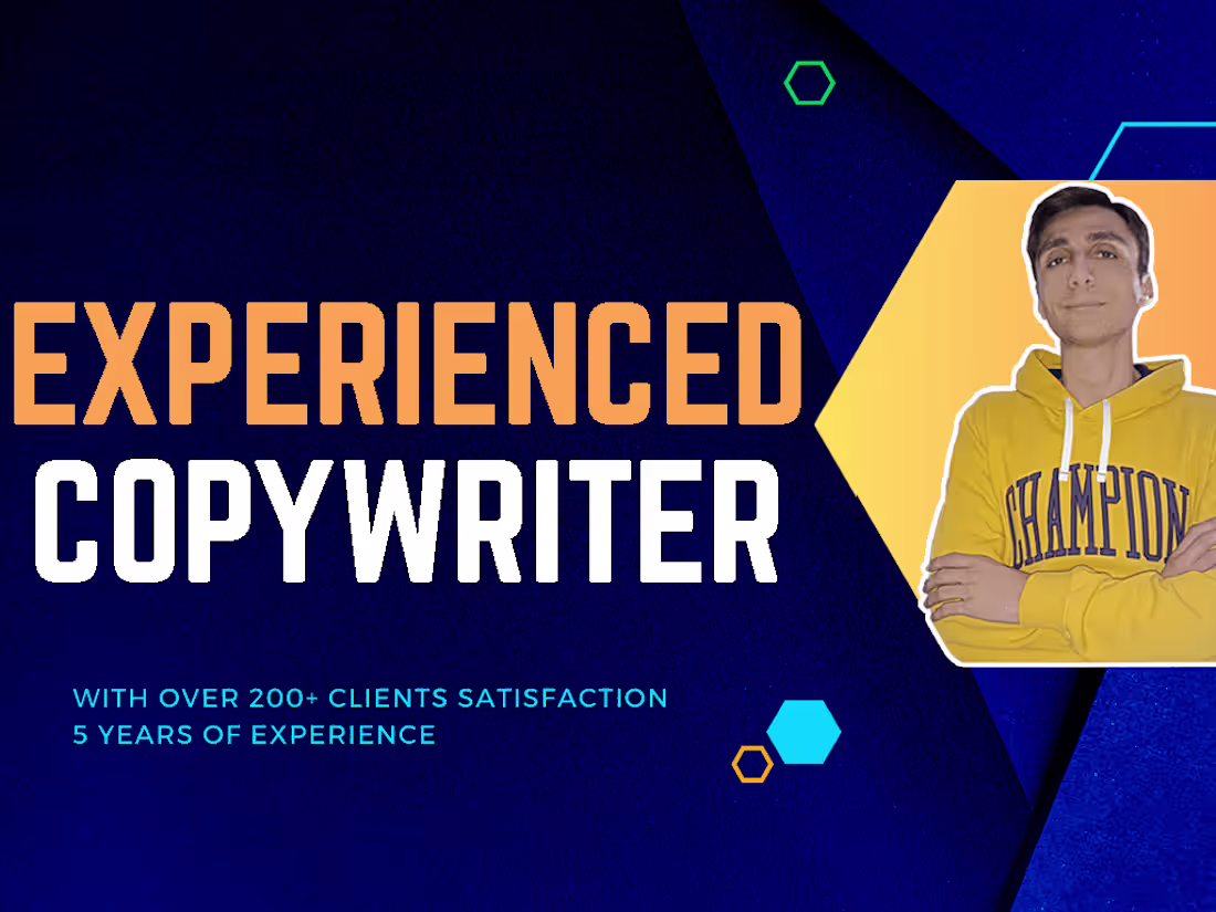 Cover image for I will do professional copywriting for your website or print ad