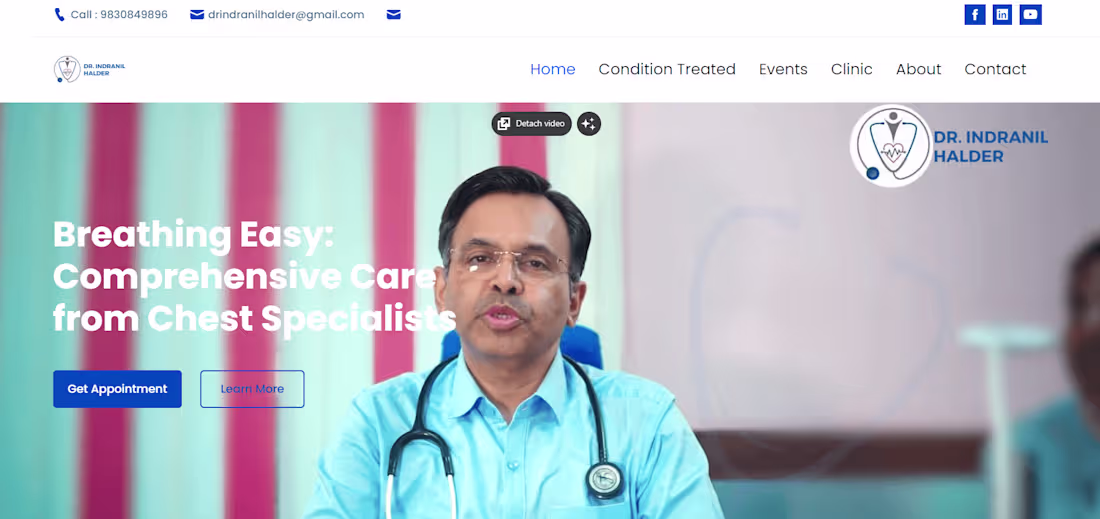 Cover image for DrIndranilhalder.co.in : Treatment Clinic Website Development