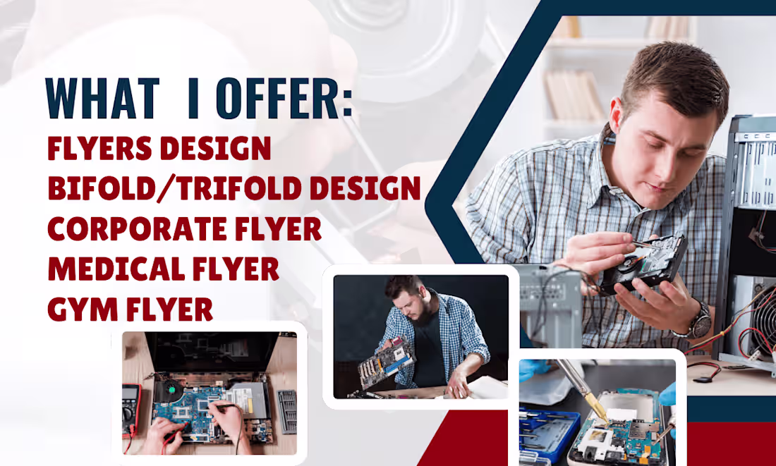 Cover image for  Eye-Catching Flyer Design Bifold, Trifold, Corporate & Medical.