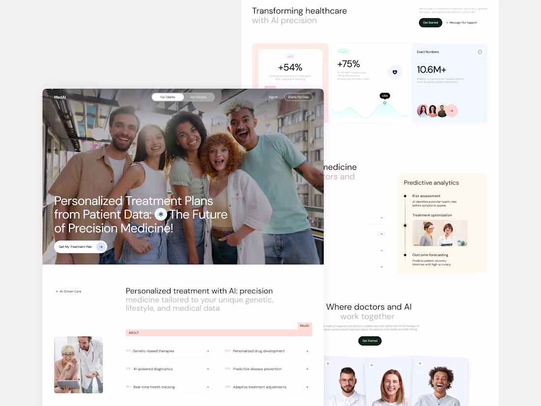 Cover image for Precision Medicine Website Design
