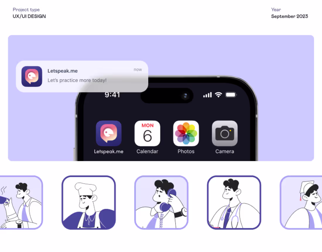 Cover image for Letspeak.me | Language Learning App Design