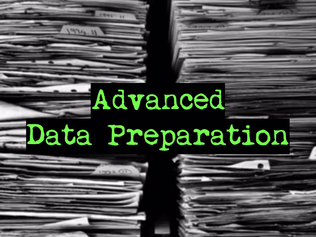 Cover image for Advanced Data Preparation
