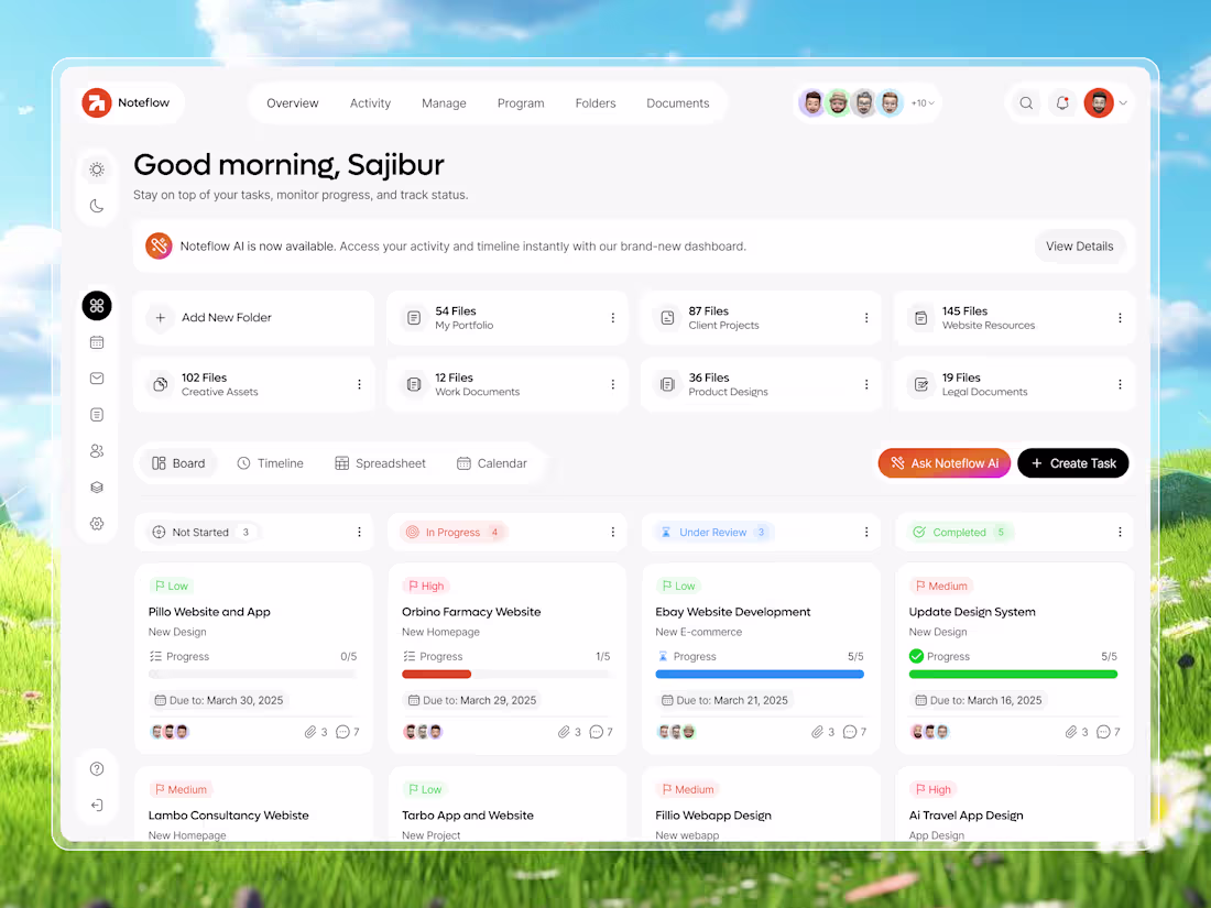 Cover image for AI Task Management Dashboard