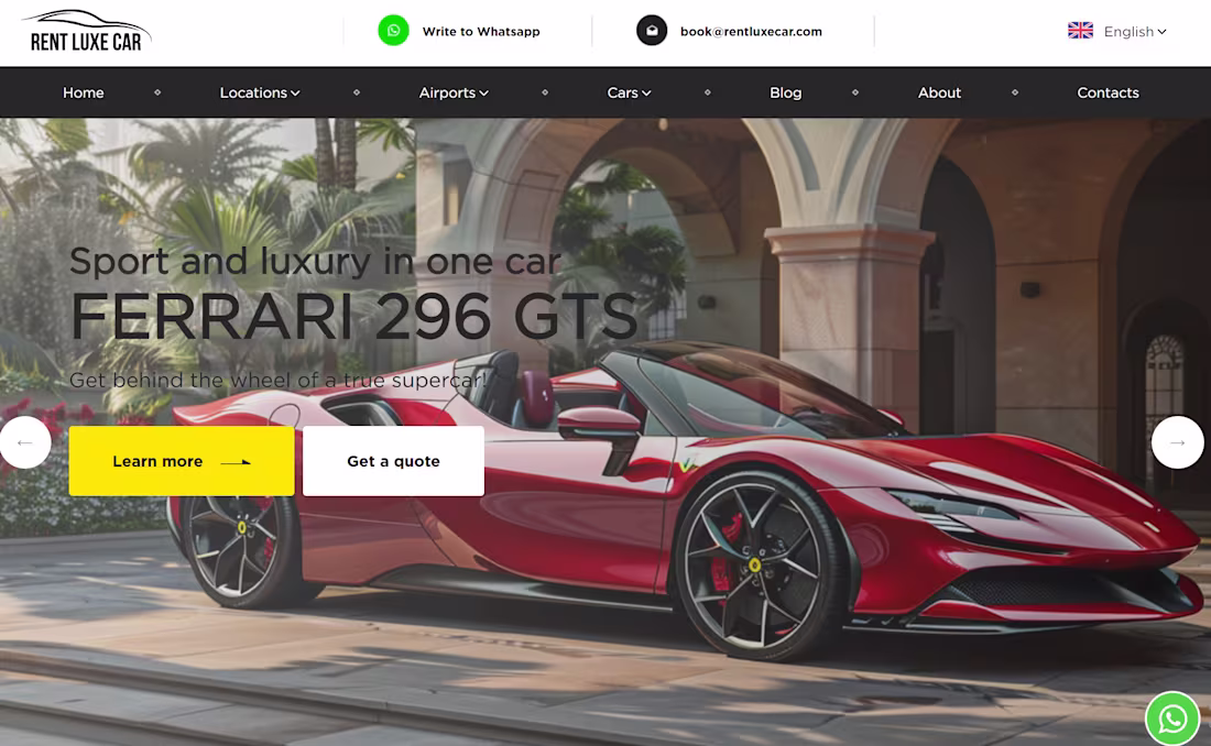 Cover image for Luxury Car Rental Platform Development