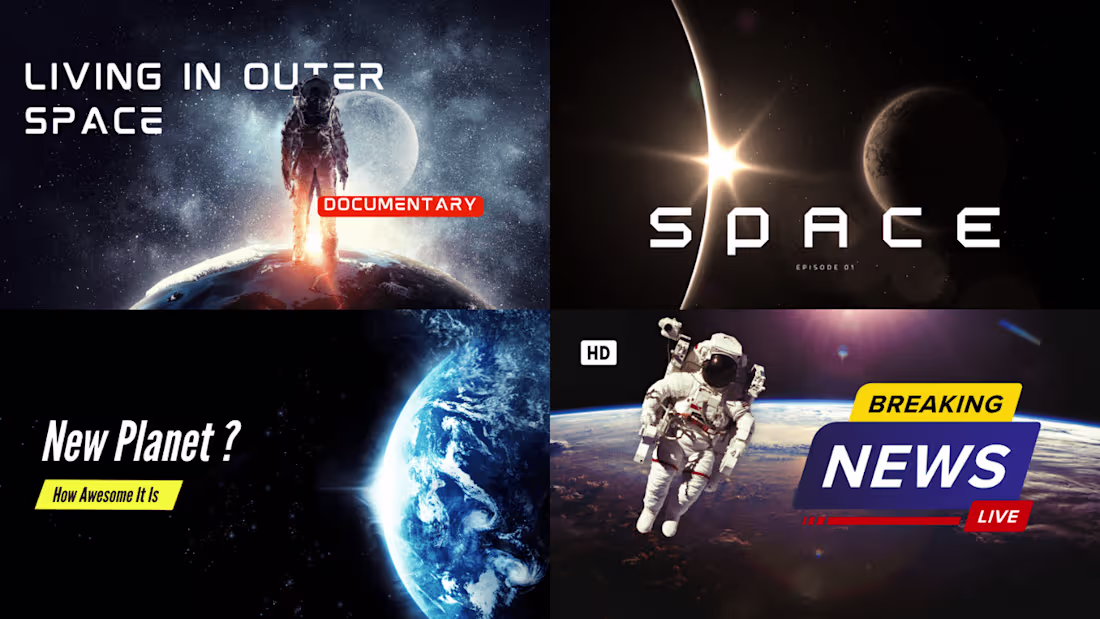 Cover image for Youtube Thumbnails for Space Videos