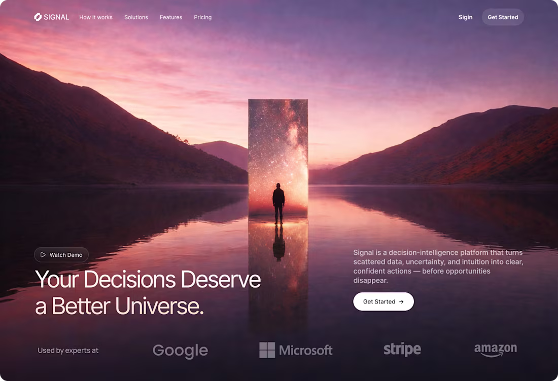 Cover image for Designed this cinematic SaaS hero