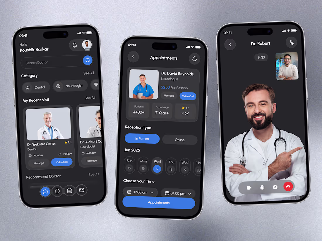 Cover image for MediReach – Remote Healthcare UI