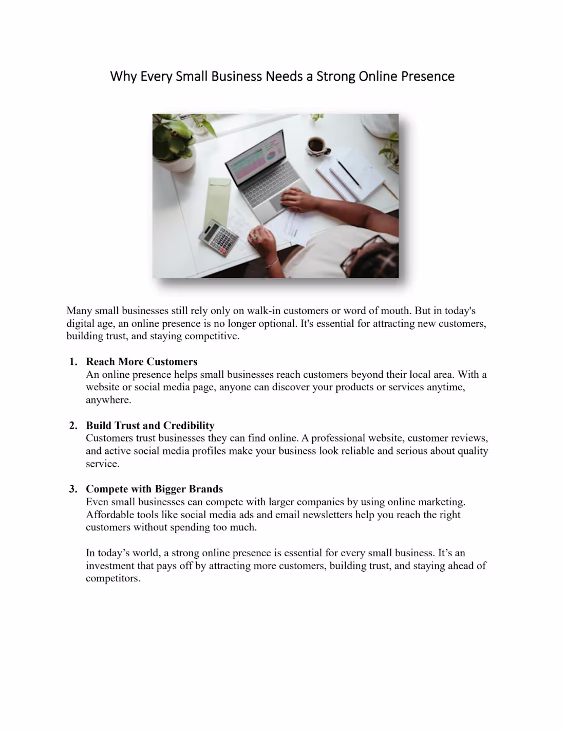 Cover image for Why every small business needs a strong online presence