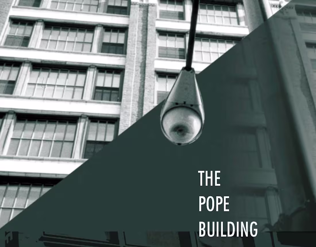 Cover image for Illustrated Map and Brochure for the Pope Building