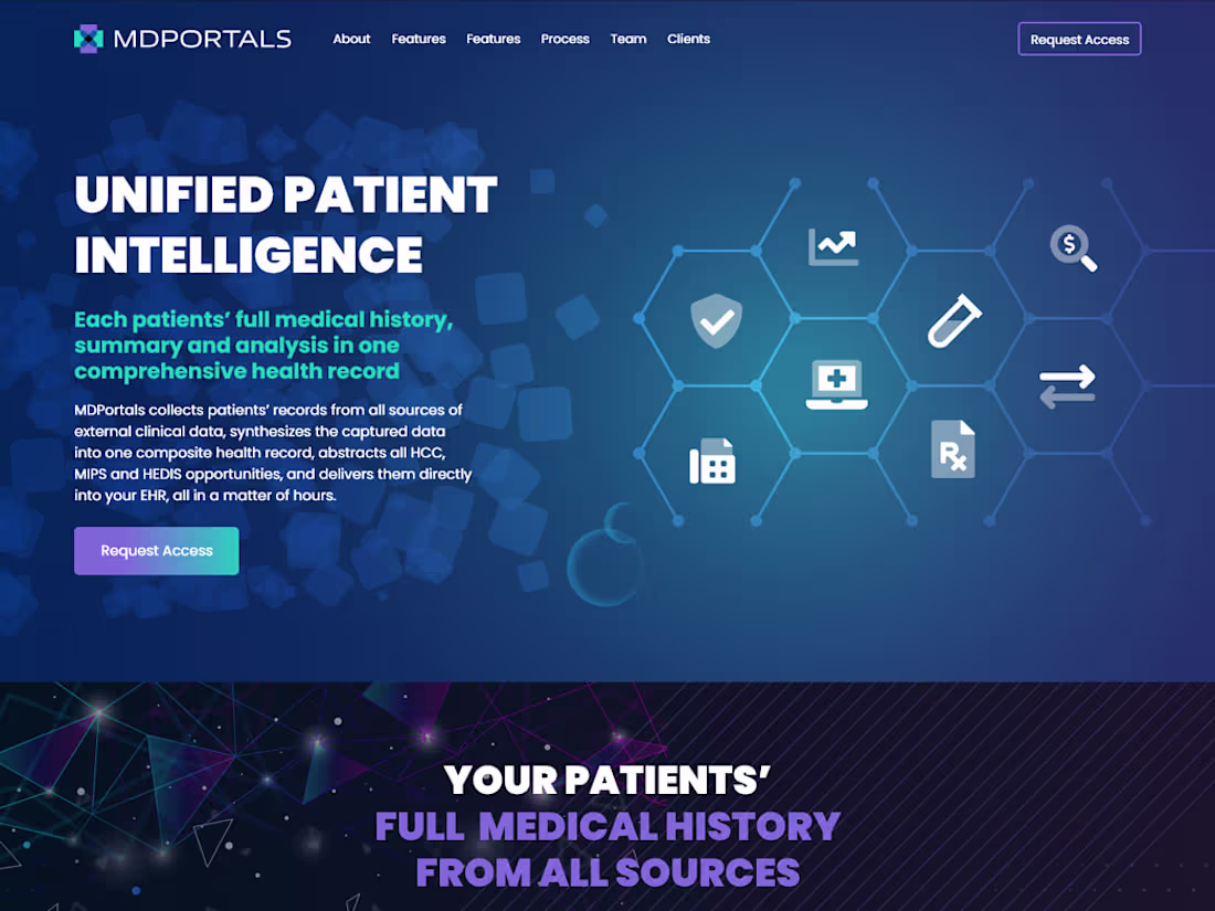 Cover image for 
Homepage Redesign for Healthcare Tech Company