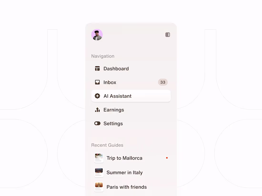 Cover image for Working on a dashboard UI, this is the sidebar navigation.