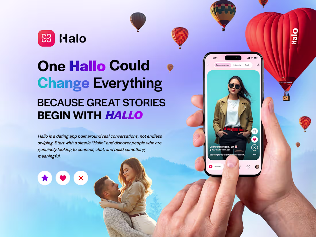 Cover image for Halo- Dating App Design