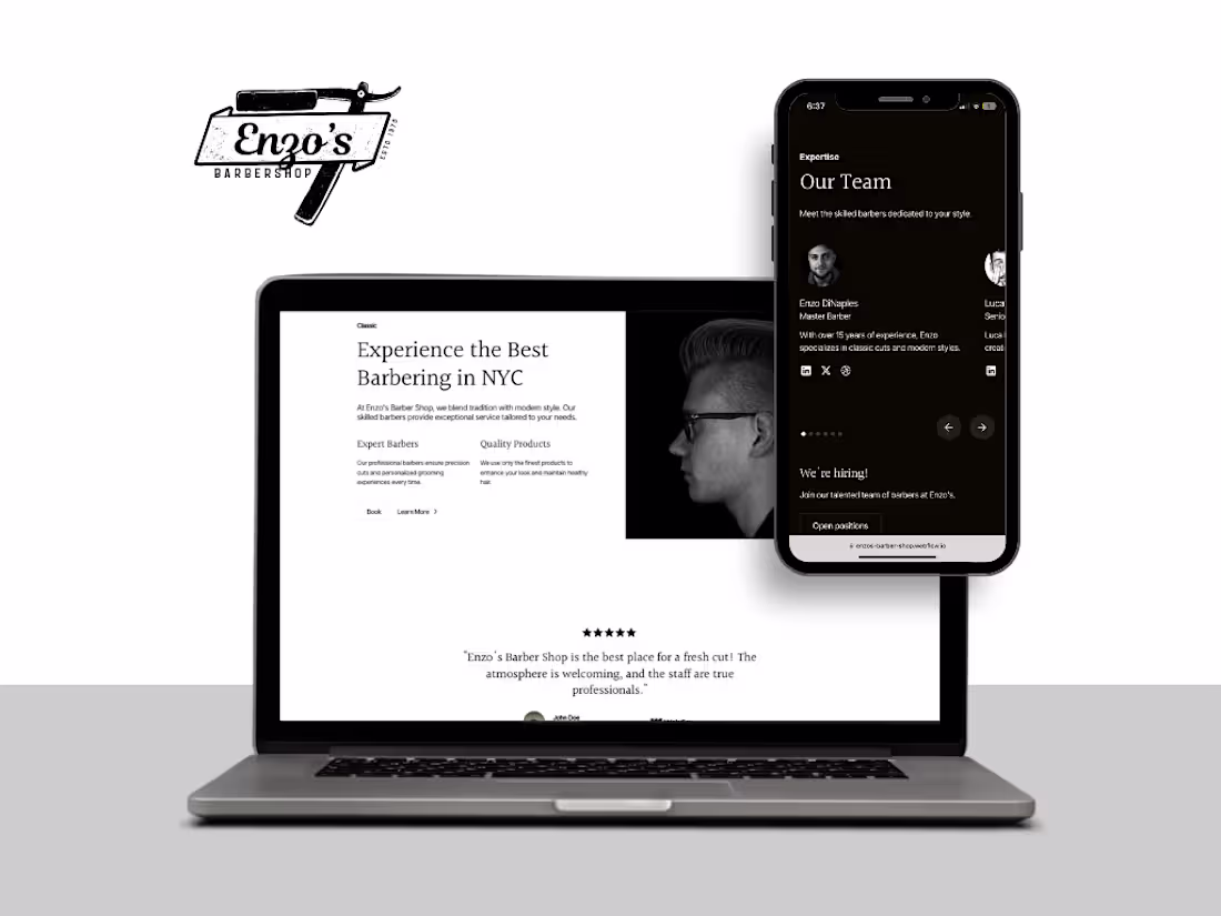 Cover image for Enzo's Barber Shop