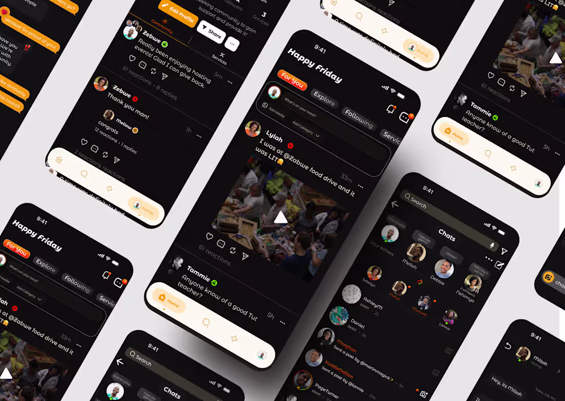 Cover image for KinFro Social App Design