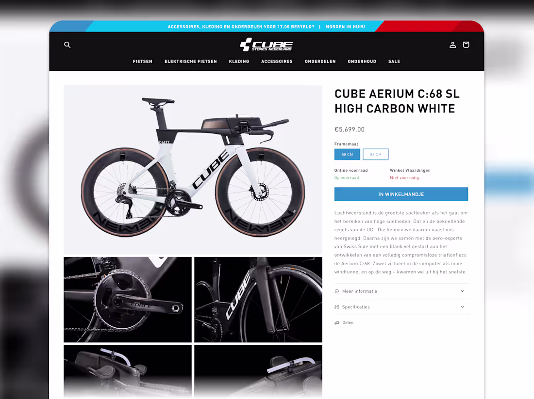 Cover image for 🚴‍♂️ Cube Stores Shopify Custom Product Page