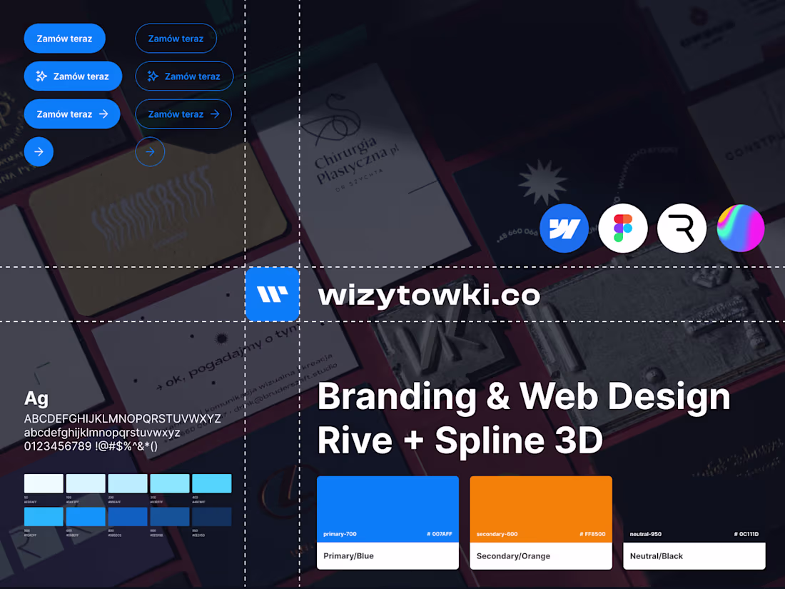 Cover image for Wizytowki | Branding + Web Design + Webflow + Rive + Spline