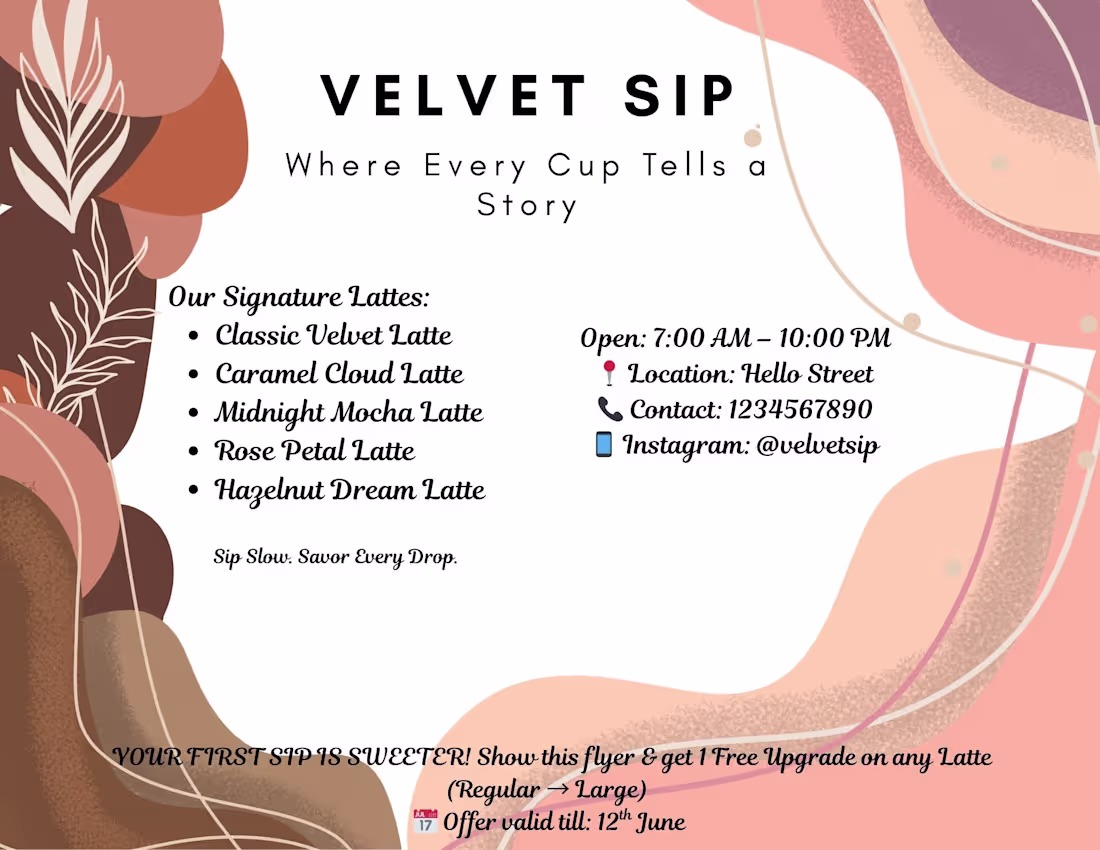 Cover image for promotional flyer with a warm