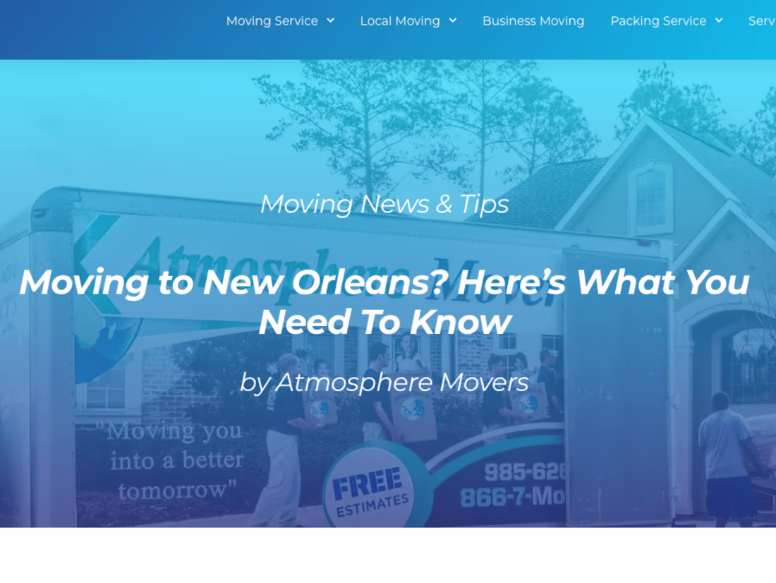 Cover image for Atmosphere Movers | Client Blogs