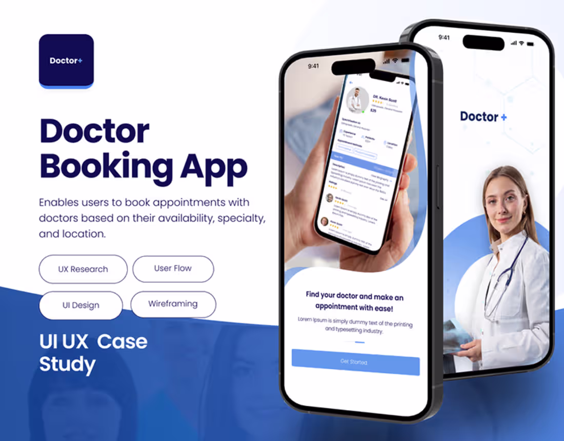 Cover image for Doctor App UI UX Case Study
