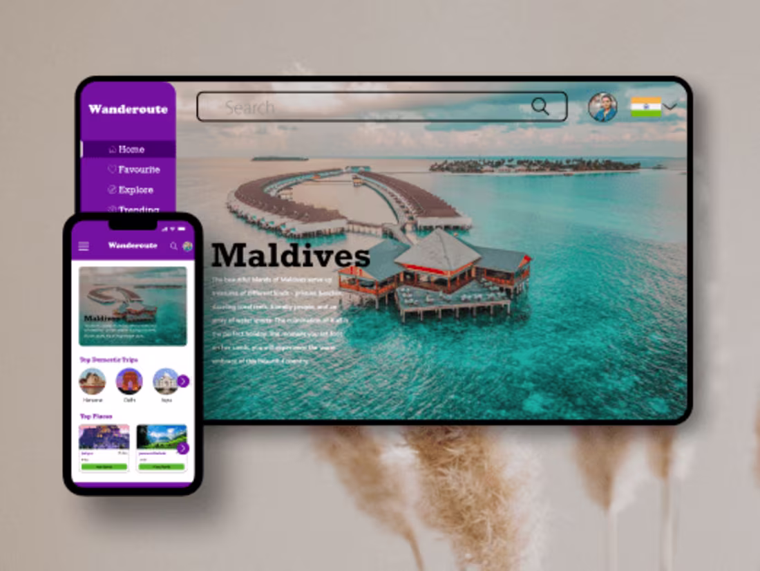 Cover image for Wanderoute: A Travel Website