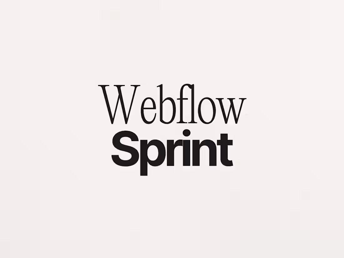 Cover image for Webflow Sprint