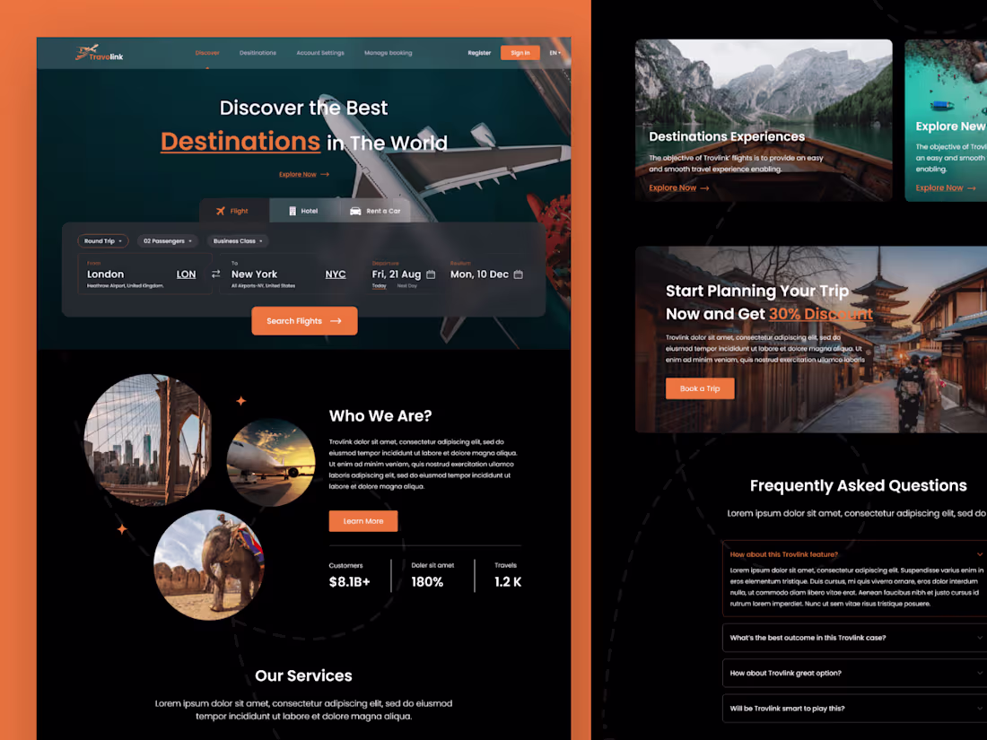 Cover image for Travolink - Travel Booking Website