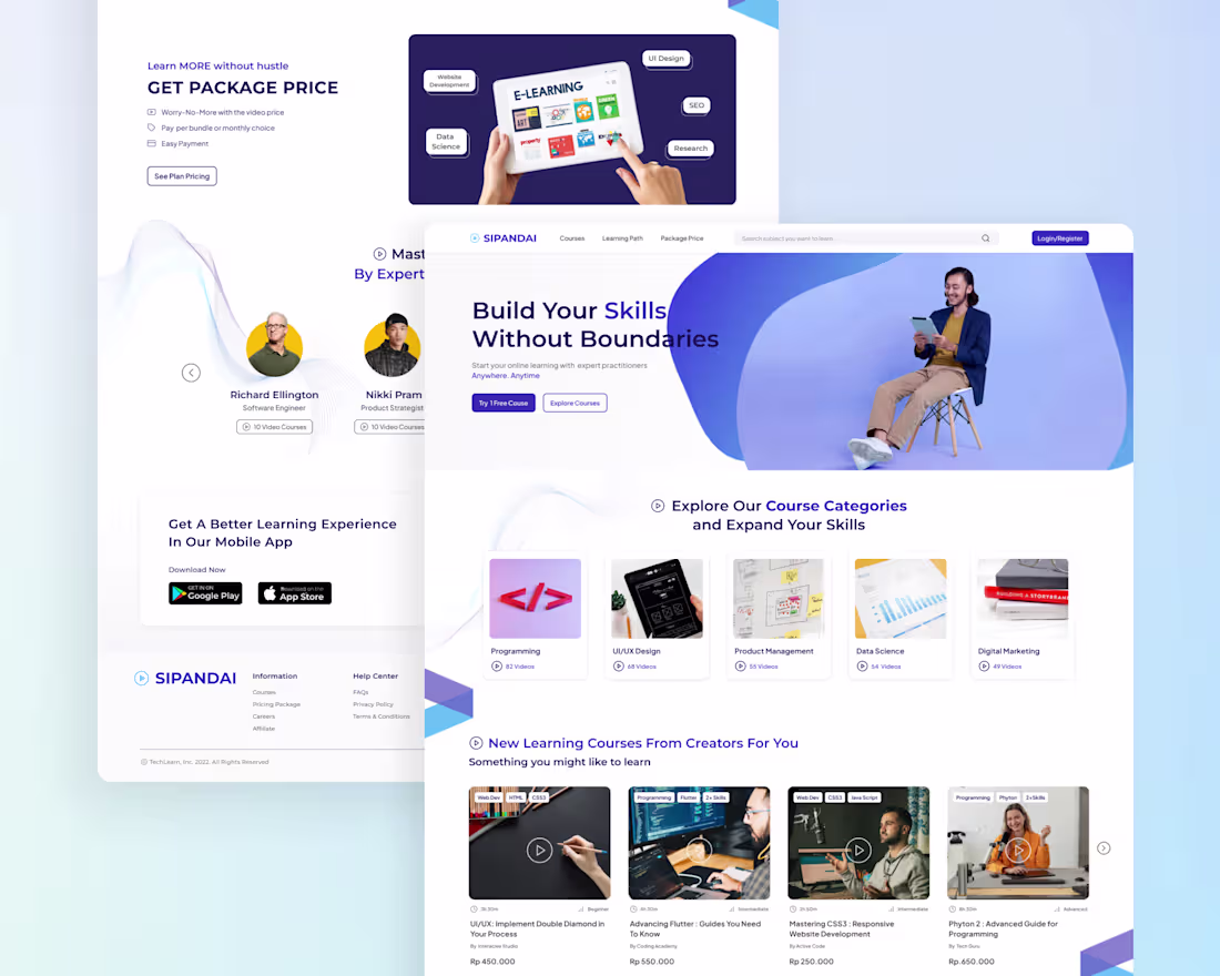 Cover image for E-Learning Website