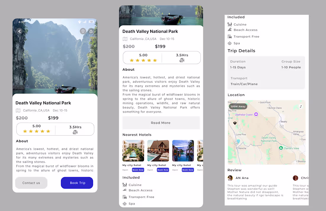 Cover image for Travel App UI/UX - Exploring Death Valley