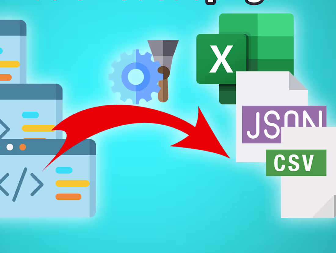 Cover image for I will scrape and extract website data into Excel, CSV, or JSON