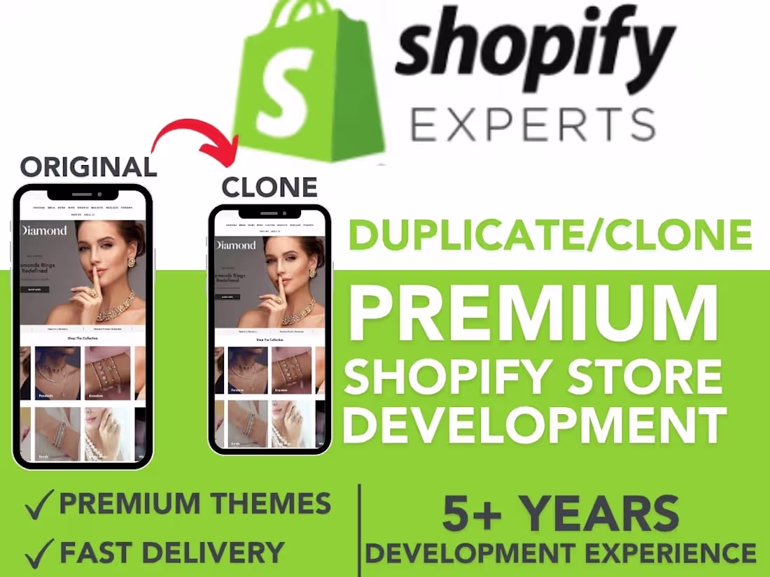 Cover image for I will clone shopify website recreate duplicate shopify store