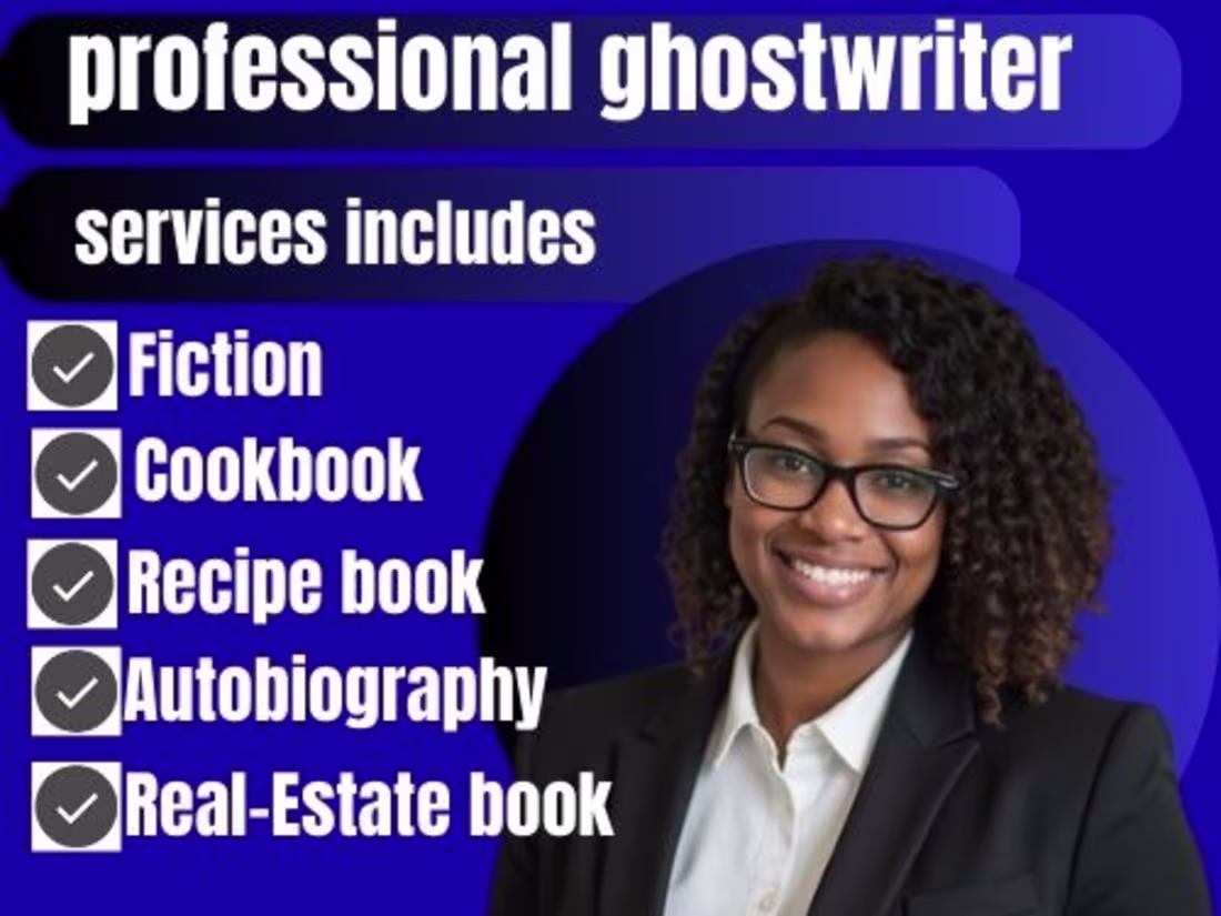 Cover image for  i will ghostwrite  nonfiction, Memoirs & Business Content