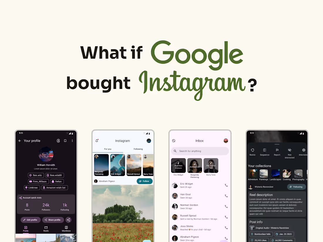 Cover image for What if Google bought Instagram ? (Concept)