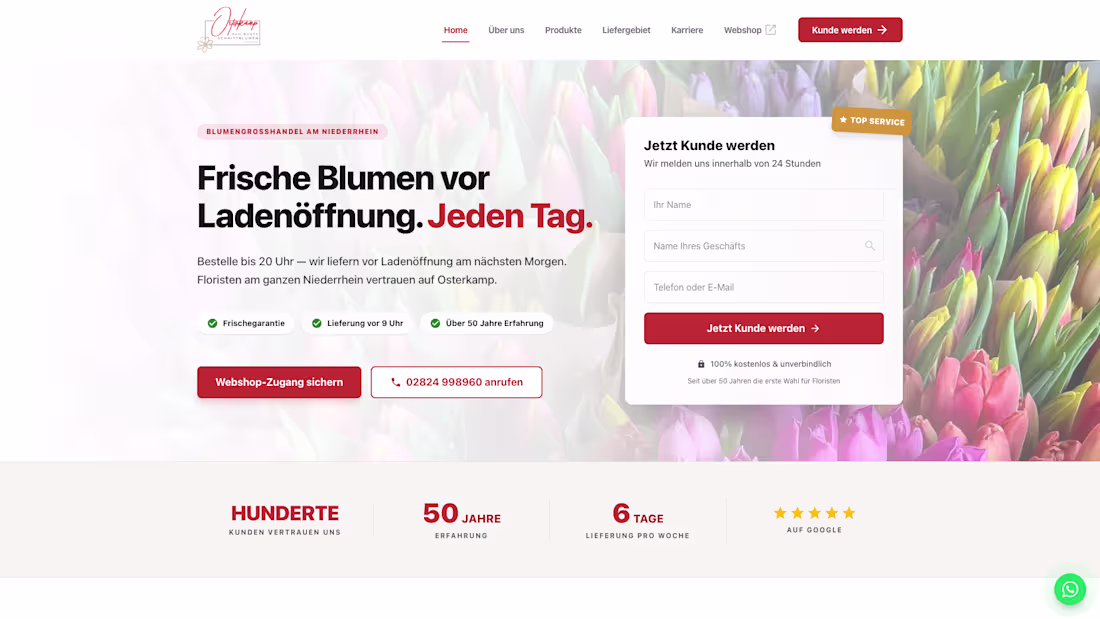 Cover image for Landing Page for a flower