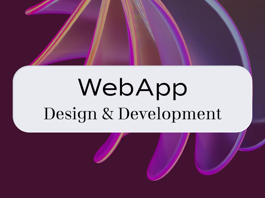 Cover image for Web App Design & Development