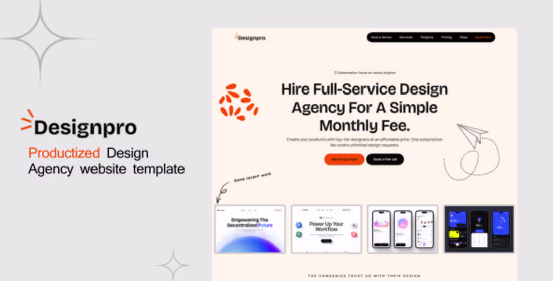 Cover image for Designpro - Productized Design Agency website template