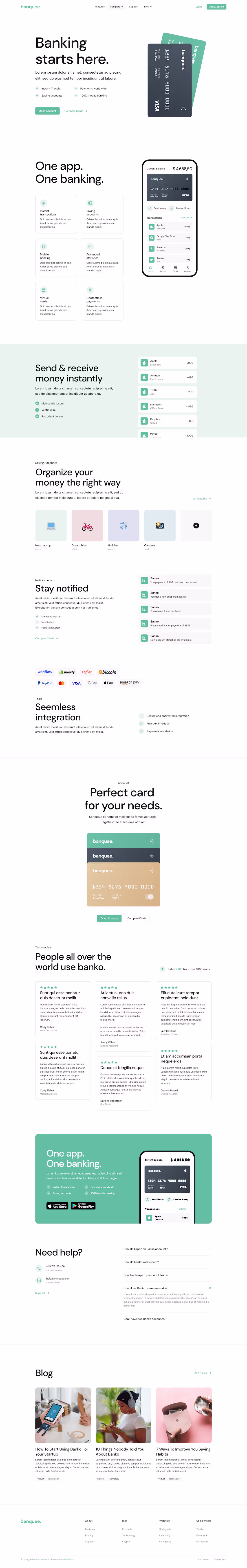 Cover image for Banquee Banking app's website