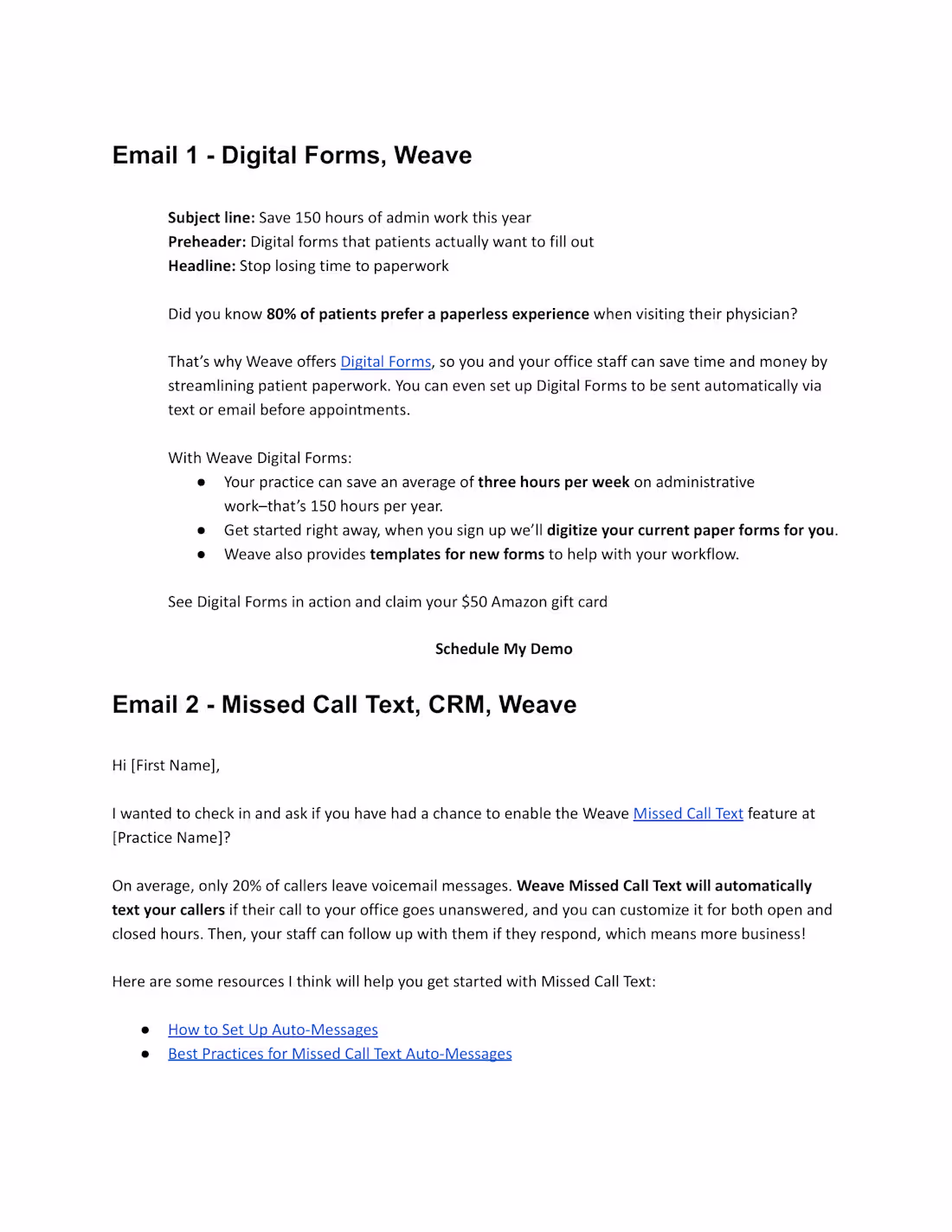 Cover image for First is an email for