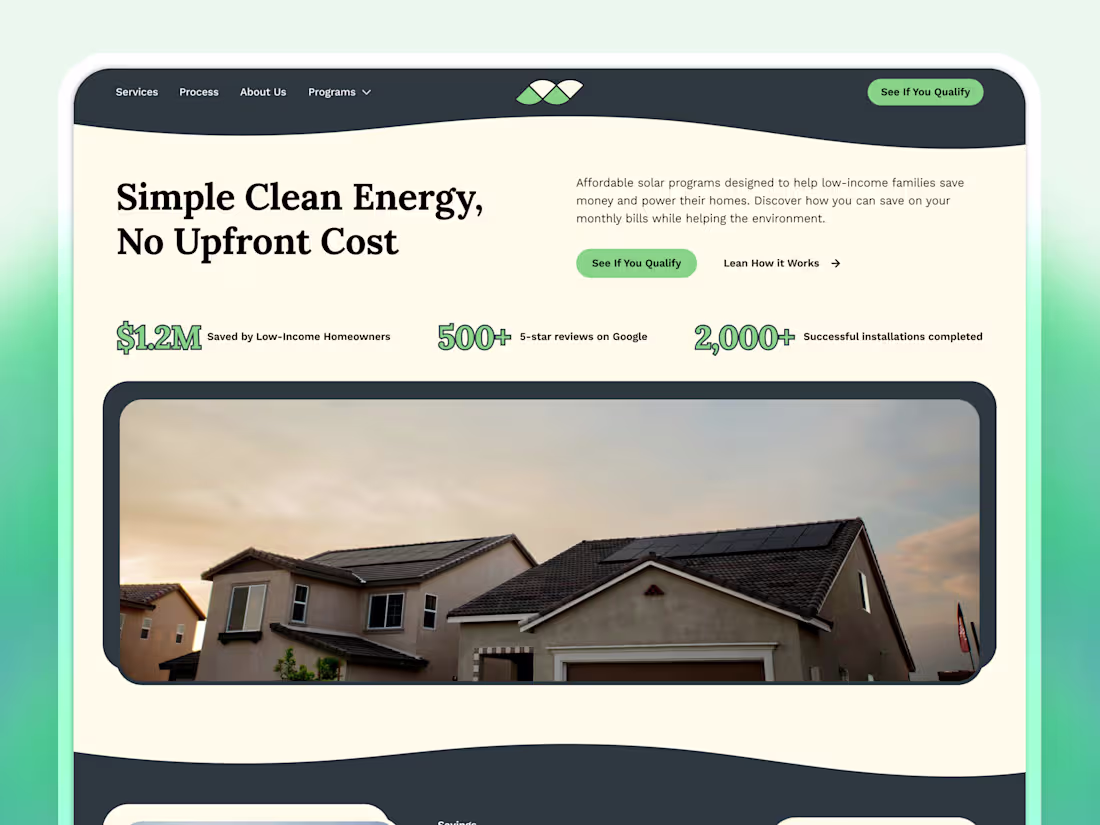 Cover image for Sun Relief Solar ☀️ | Low-Income Solar Website Design