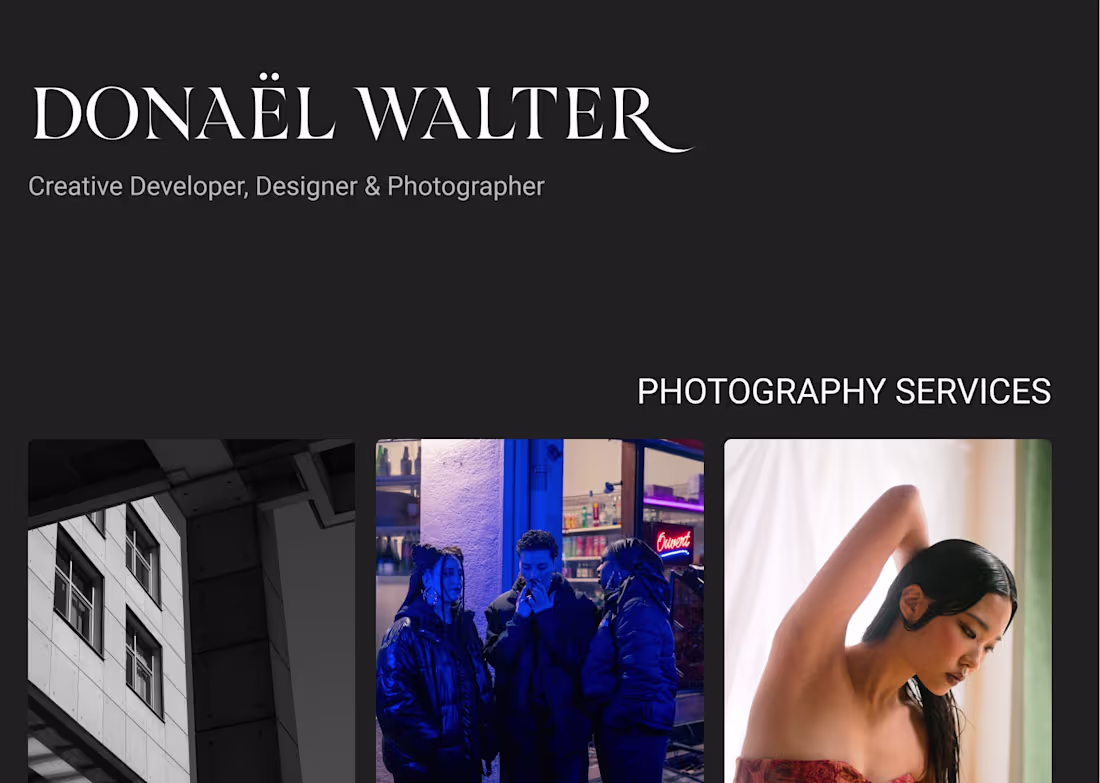 Cover image for Photographic services