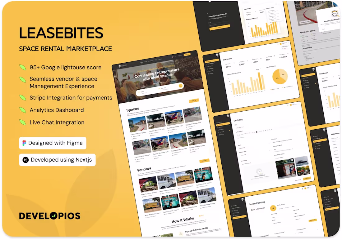 Cover image for Leasebites | Full Stack Development