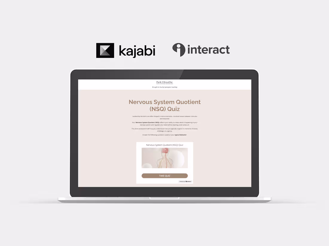 Cover image for Custom Quiz Funnel for a Nervous System Training Brand