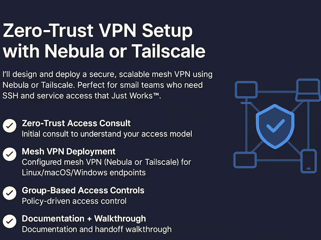 Cover image for Zero-Trust VPN Setup with Nebula or Tailscale