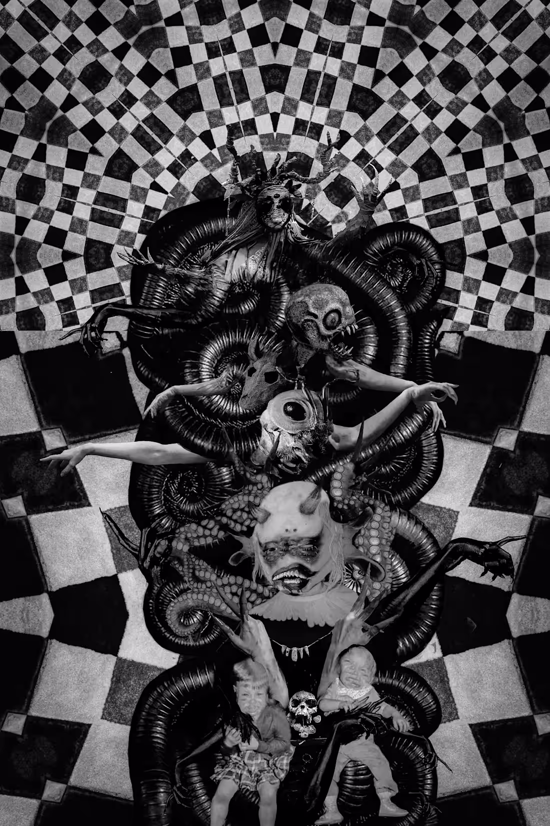 Cover image for I created a surrealistic photos/video for the band's visuals.