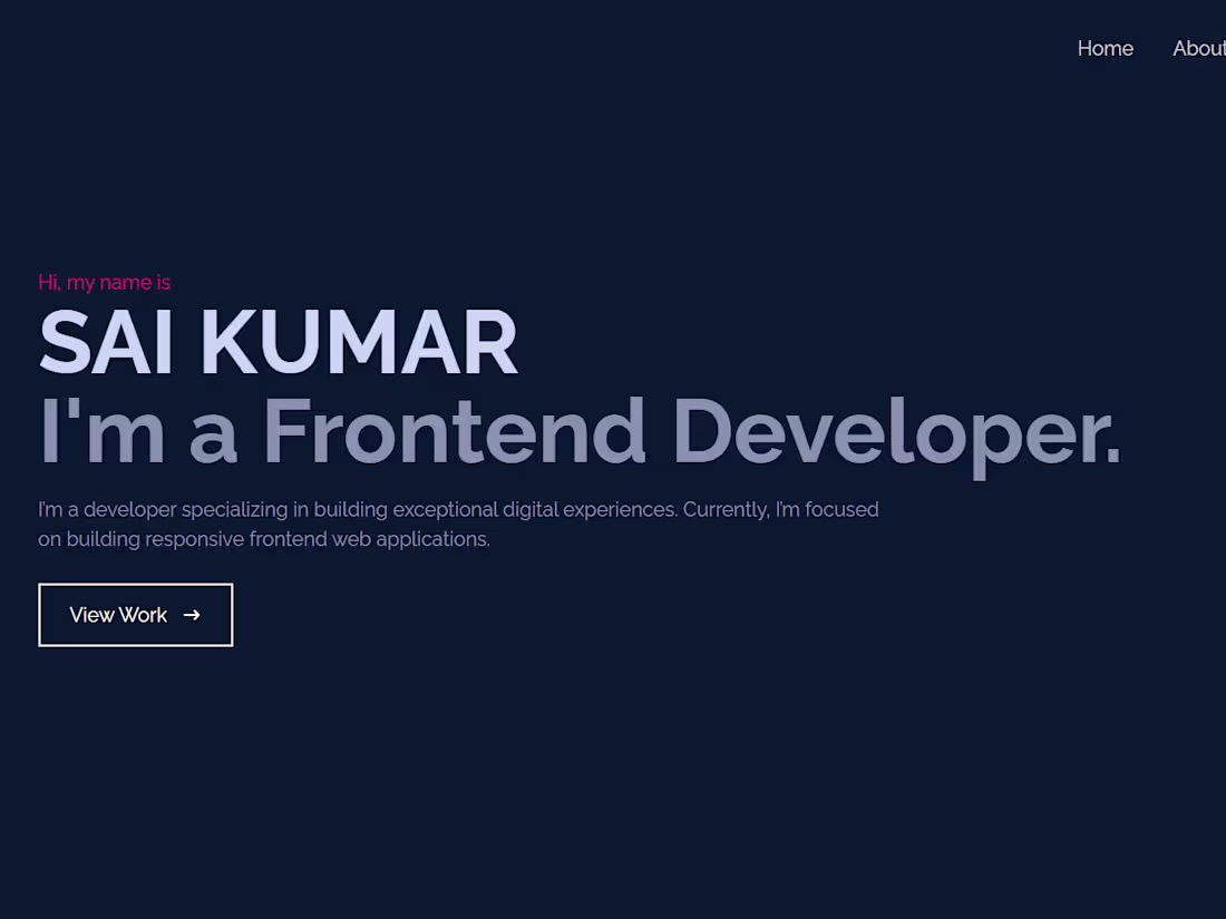 Cover image for Simple Portfolio Website