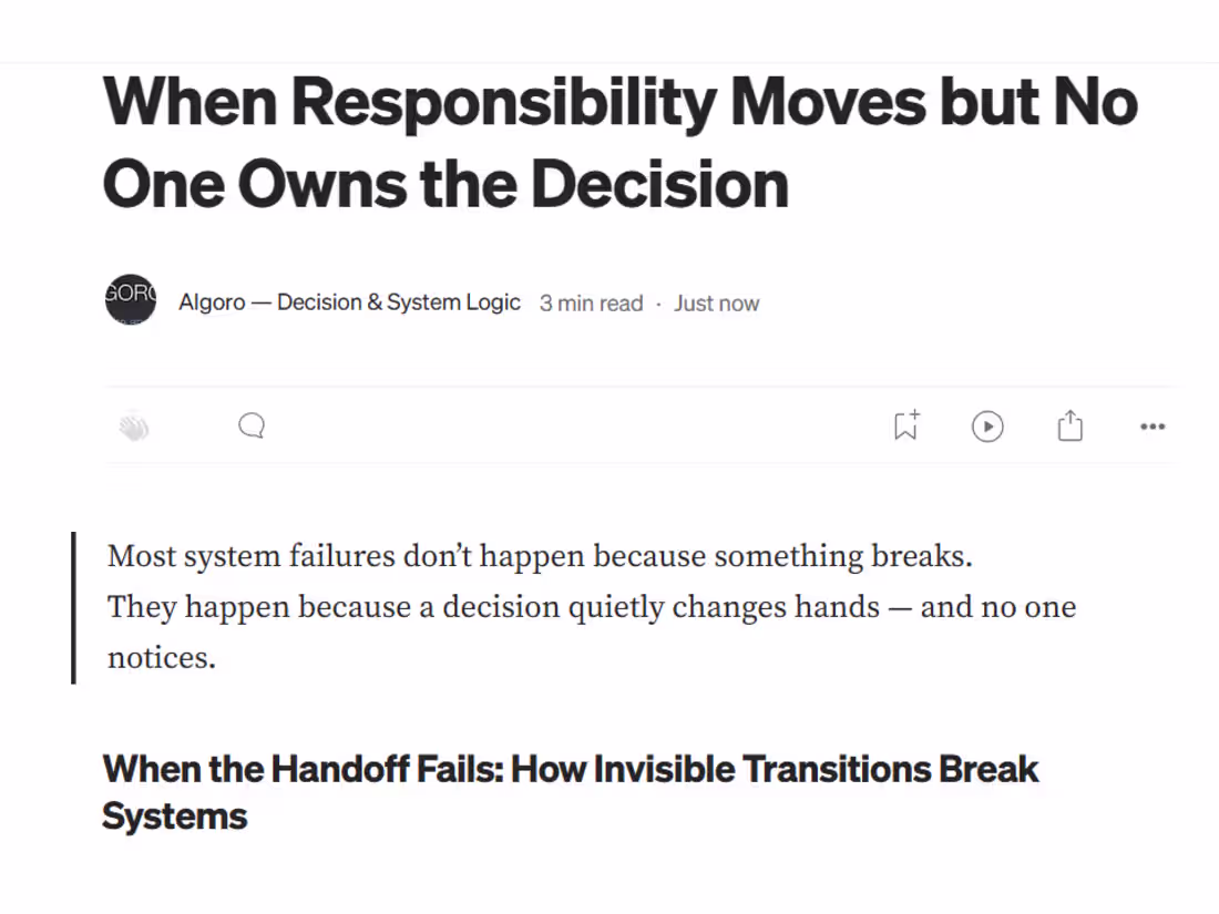 Cover image for I’m currently documenting real-world decision