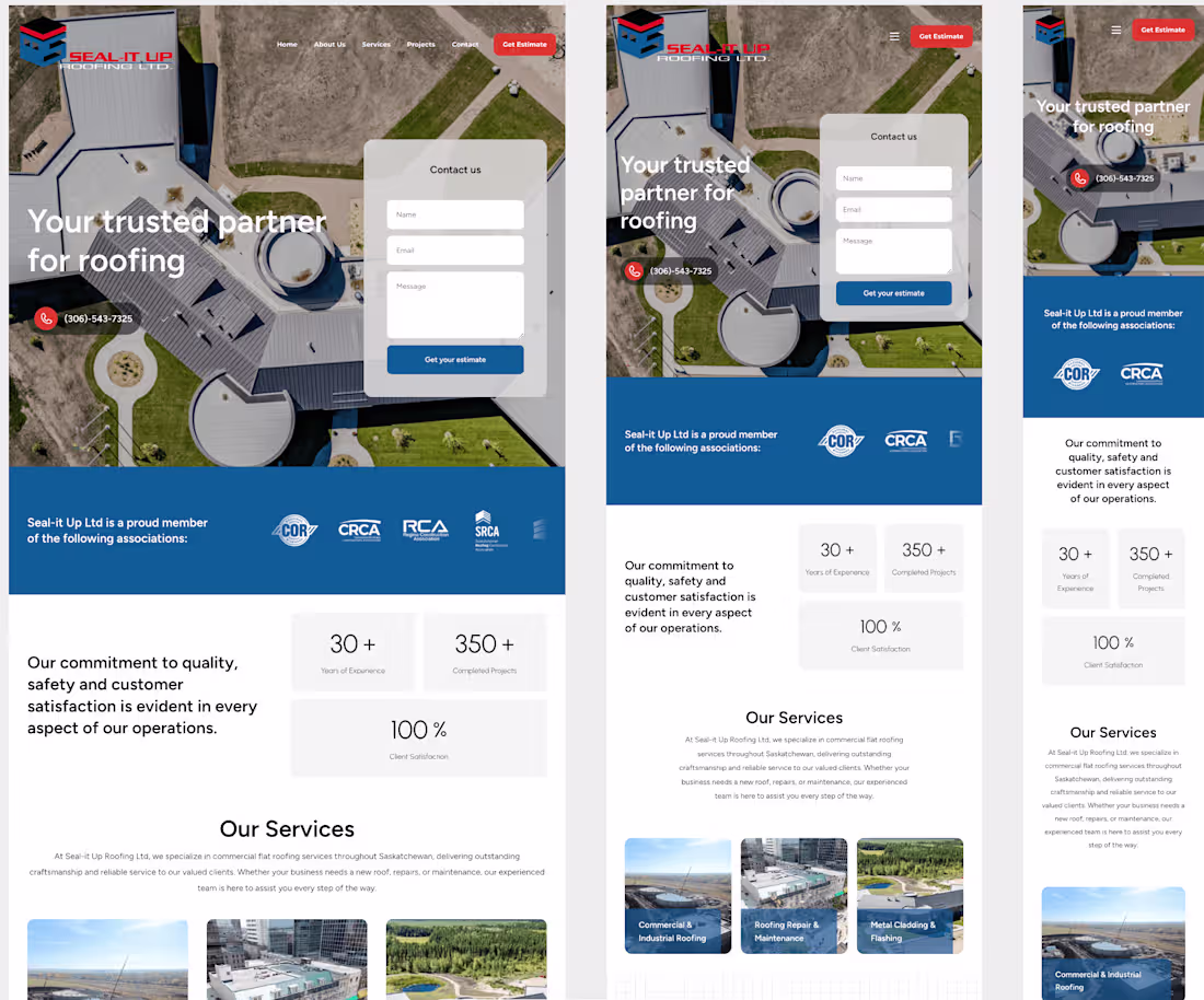 Cover image for Seal It Up Roofing: Website Transformation