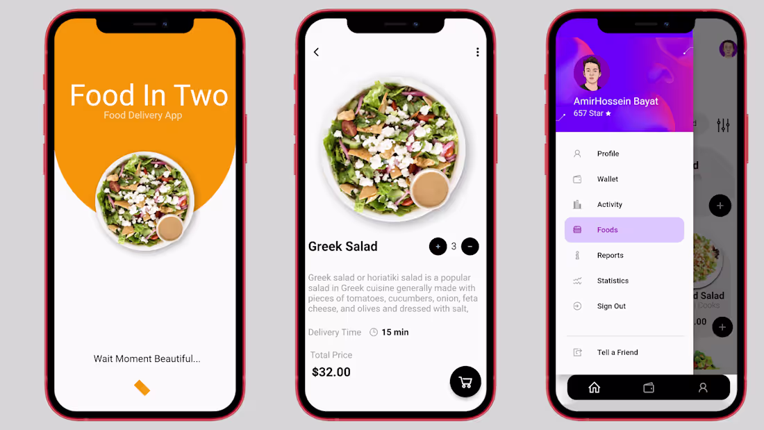 Cover image for Food Mobile App UI using Flutter